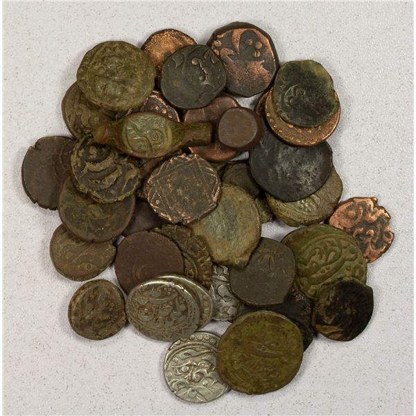 KHOQAND, etc.: LOT of 33 copper and 4 silver coins