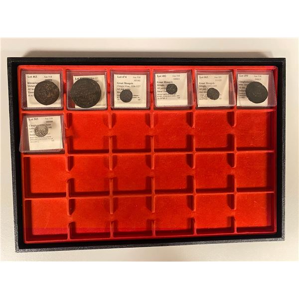 MEDIEVAL ISLAMIC: LOT of 1 silver and 6 copper coins