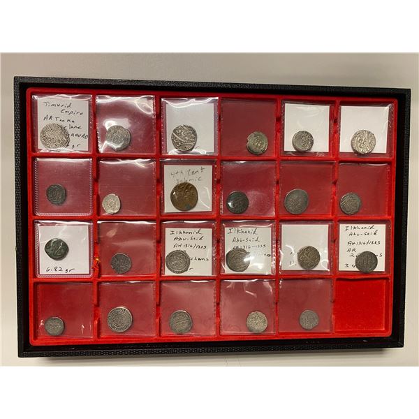 MEDIEVAL ISLAMIC: LOT of 20 silver and 3 copper coins