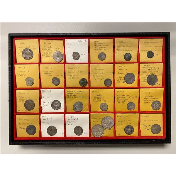 MEDIEVAL ISLAMIC: LOT of 25 coins (silver unless noted)