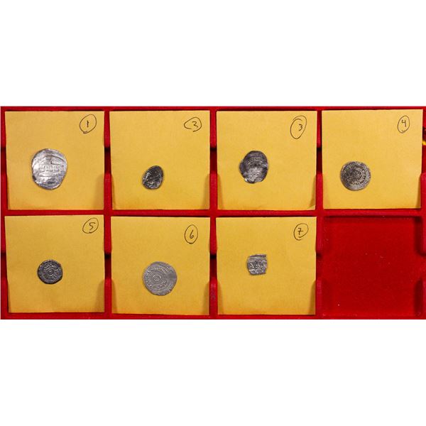 MEDIEVAL ISLAMIC: LOT of 7 small silver coins, some rare