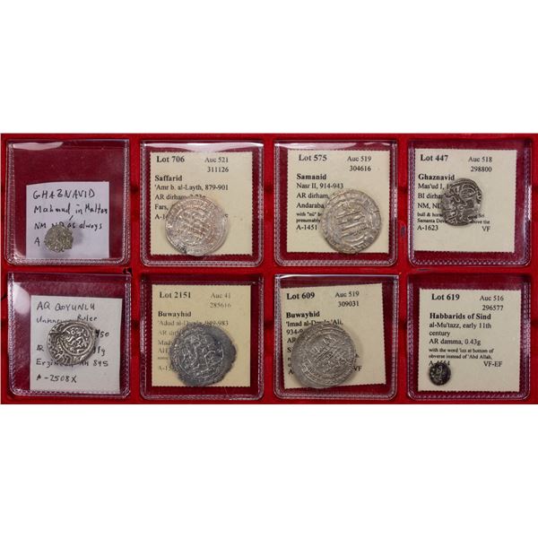 MEDIEVAL ISLAMIC: LOT of 8 silver coins