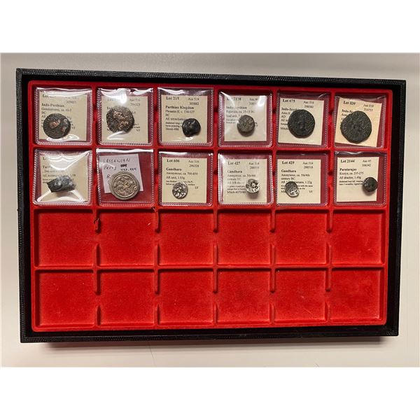 ANCIENT INDIA: LOT of 4 silver and 8 copper coins