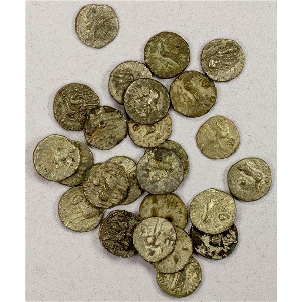 ANCIENT INDIA: KUSHAN: Vima Takto (Soter Megas), ca. 80-105, LOT of 26 BI drachms