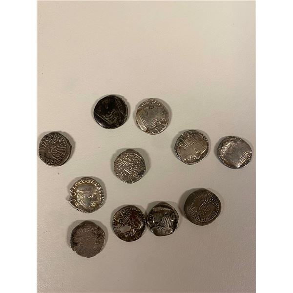 ANCIENT INDIA: WESTERN KSHATRAPAS: LOT of 11 silver drachms