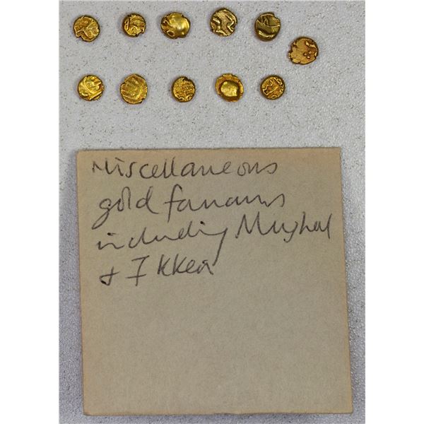 SOUTH INDIA: LOT of 11 AV fanams