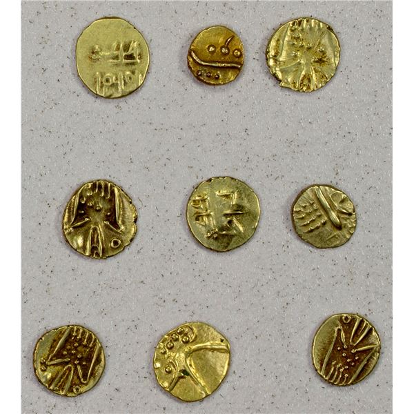 SOUTH INDIA: LOT of 8 AV fanams