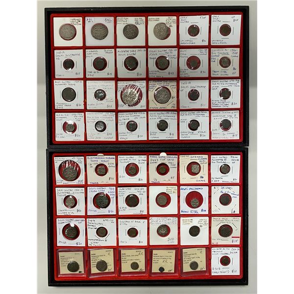 DELHI: LOT of 7 silver tankas & 52 miscellaneous copper and billon jitals and other fractions