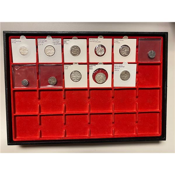 MUGHAL: LOT of 11 silver coins