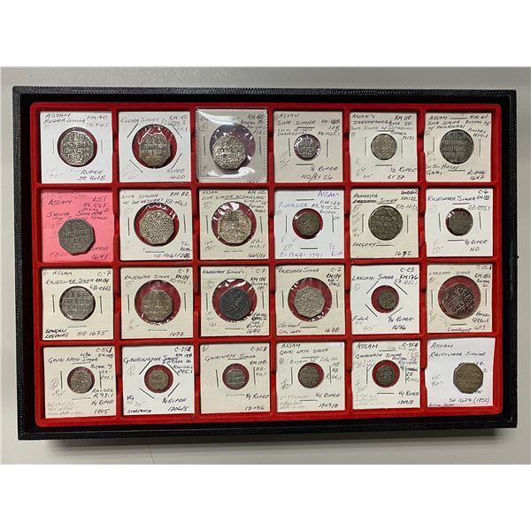 ASSAM: LOT of 24 coins
