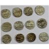 Image 1 : BAHAWALPUR: LOT of 12 silver rupees