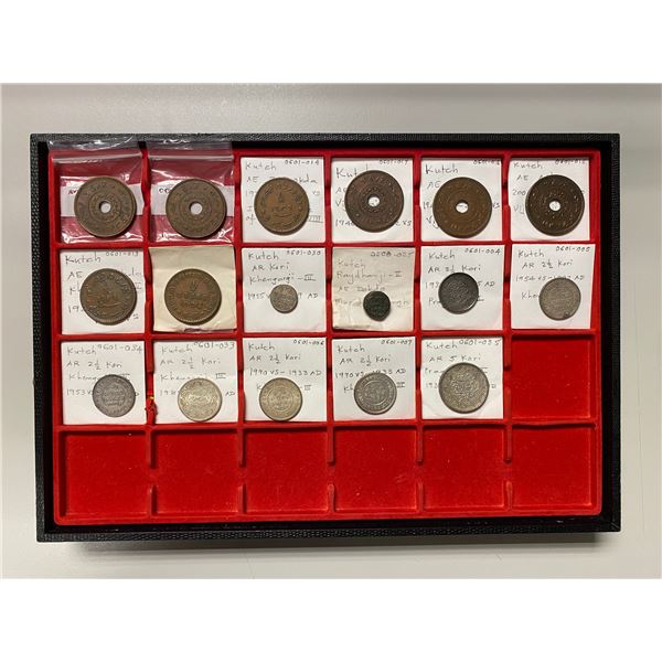 KUTCH: LOT of 8 copper and 9 silver coins