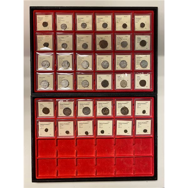 INDIAN STATES: LOT of 37 coins