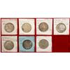 Image 2 : INDIAN STATES: LOT of 7 machine-struck silver rupees