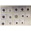 Image 1 : INDIAN STATES: LOT of 9 copper and 5 silver coins