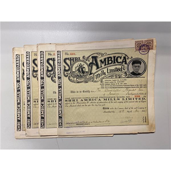 BRITISH INDIA: LOT of 22 stock certificates