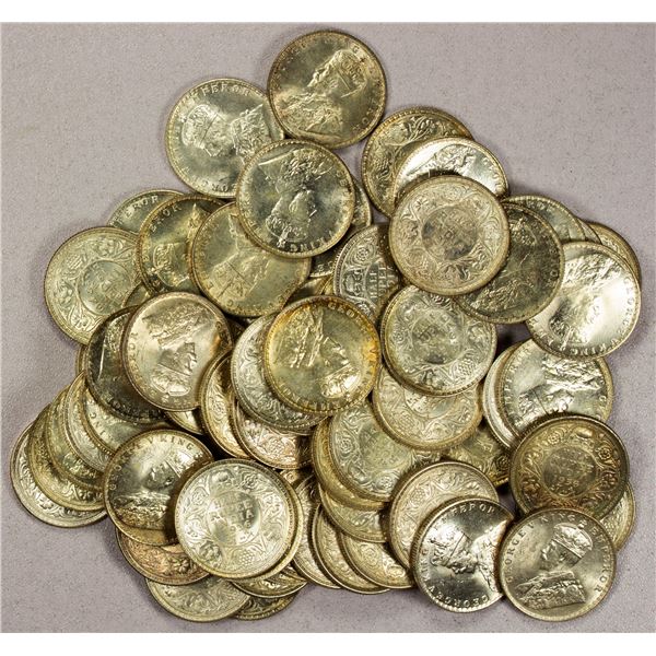 BRITISH INDIA: LOT of 65 coins