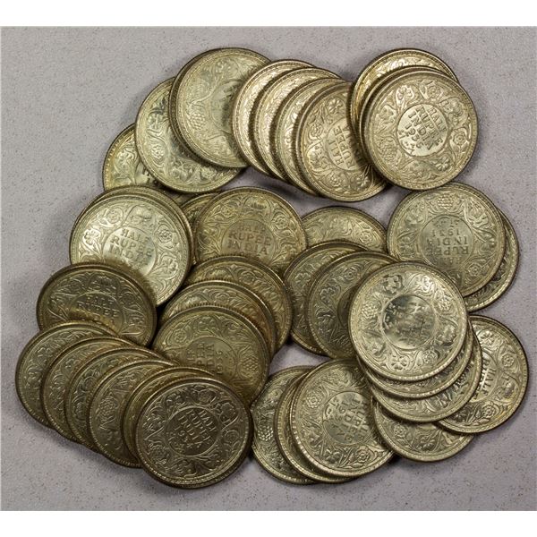 BRITISH INDIA: LOT of 42 coins