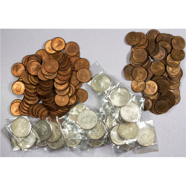 BRITISH INDIA: LOT of 227 coins