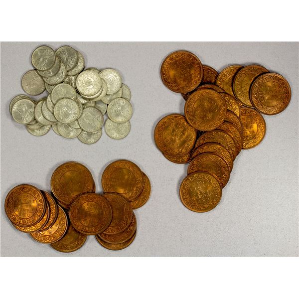 BRITISH INDIA: LOT of 72 coins