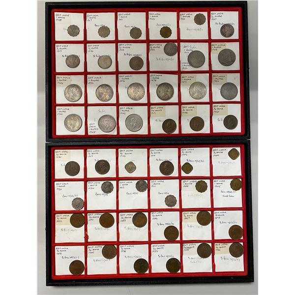 BRITISH INDIA: LOT of 48 coins