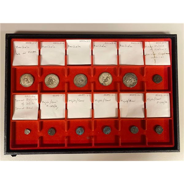 INDIA: LOT of 10 silver and 8 copper coins