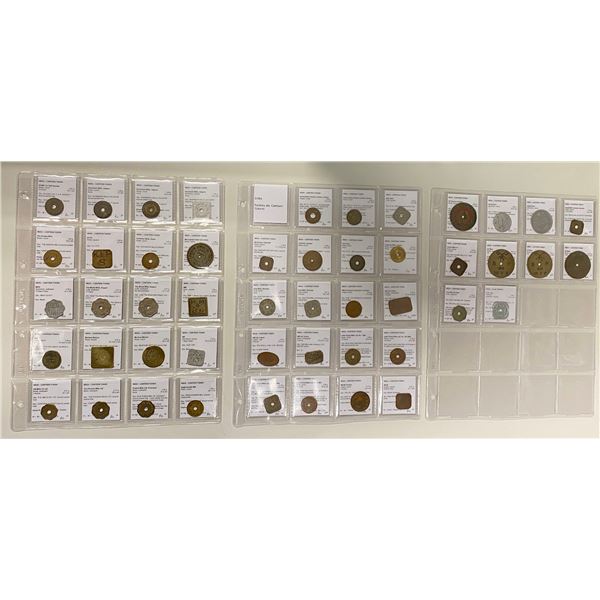 INDIA: LOT of 49 base metal canteen tokens