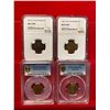 Image 1 : DENMARK: LOT of 4 graded coins