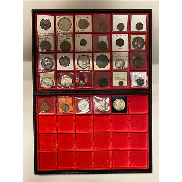 EUROPE: LOT of 30 coins, tokens, and medals