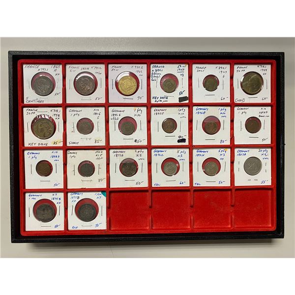FRANCE AND GERMANY: LOT of 20 coins