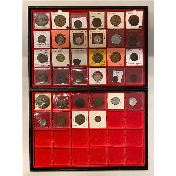 FRANCE, BELGIUM, LUXEMBOURG, NETHERLANDS, AND SWITZERLAND: LOT of 40 tokens and medals