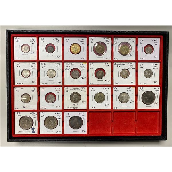 GREAT BRITAIN: LOT of 21 coins