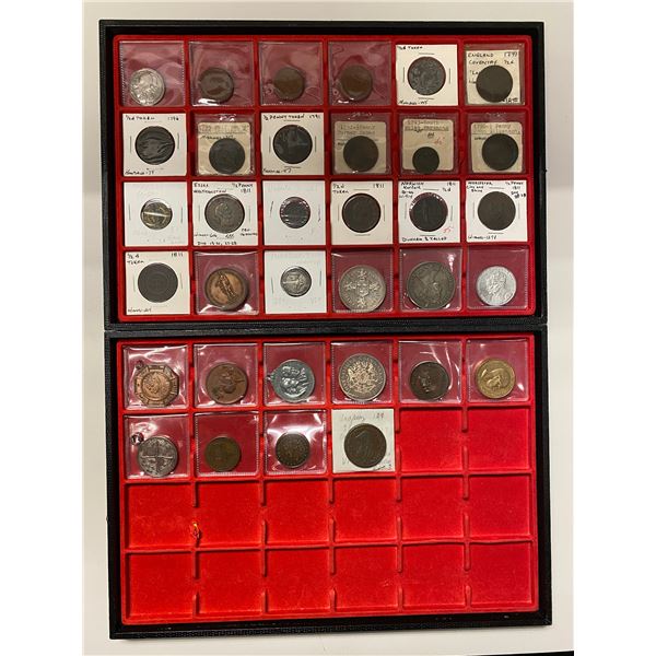 GREAT BRITAIN & OTHERS: LOT of 34 tokens and medals