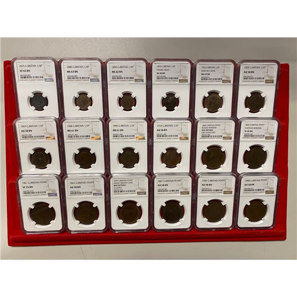 GREAT BRITAIN: LOT of 21 slabs