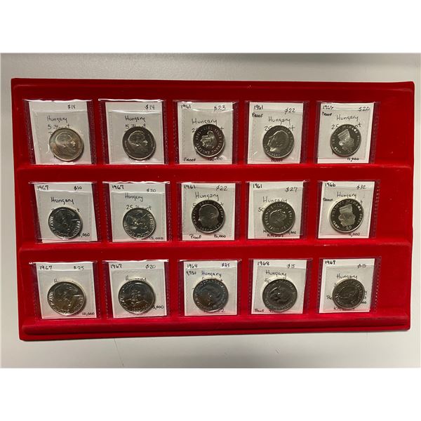HUNGARY: LOT of 21 coins