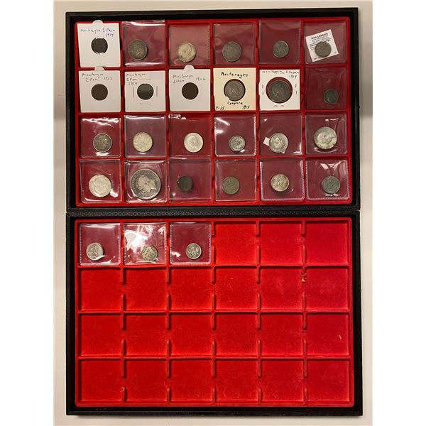 MONTENEGRO AND SERBIA: LOT of 27 coins