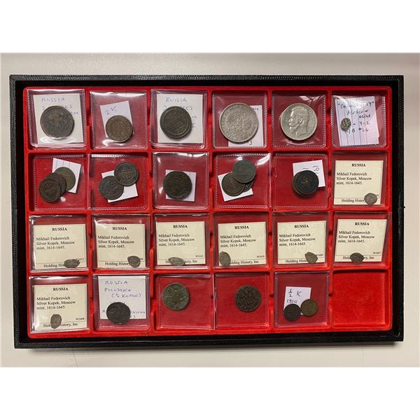 RUSSIA: Empire, LOT of 53 coins