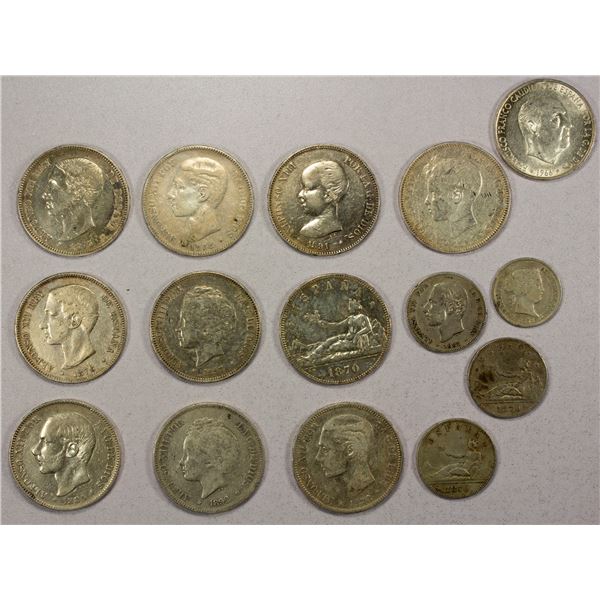 SPAIN: LOT of 15 coins