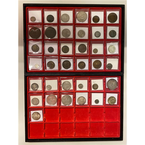 AMERICAS: LOT of 37 coins, tokens, and medals