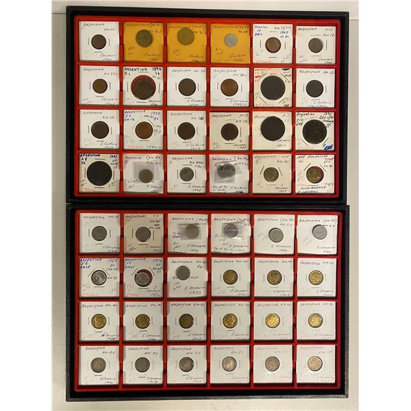 ARGENTINA: LOT of 253 coins