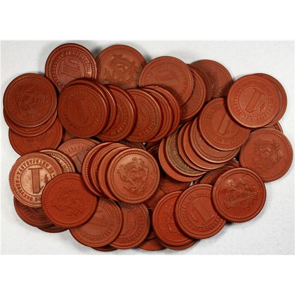 CHILE: Republic, LOT of 65 tokens