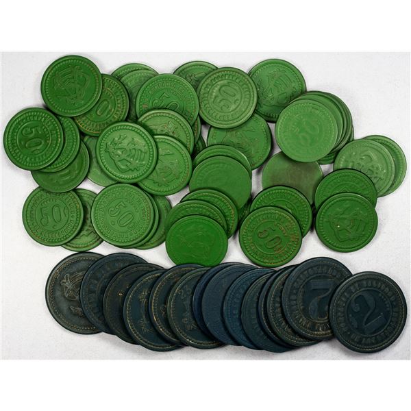 CHILE: Republic, LOT of 61 tokens