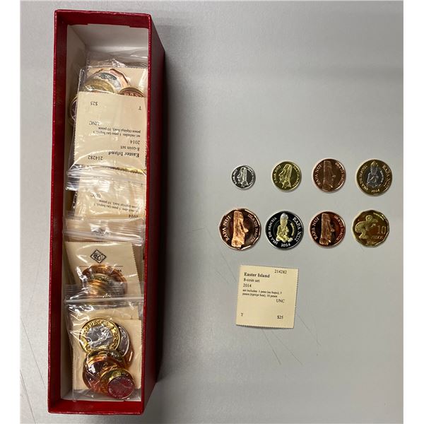 EASTER ISLAND: LOT of 160 coins