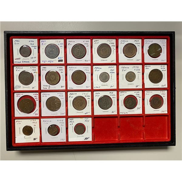MEXICO: LOT of 21 coins