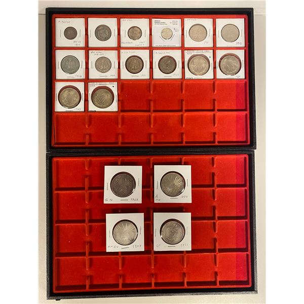 MEXICO AND HAITI: LOT of 18 coins