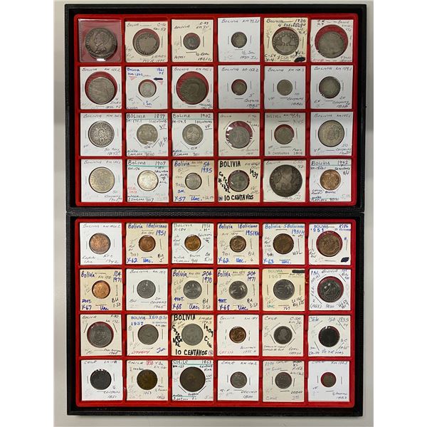 SOUTH AMERICA: LOT of 279 coins
