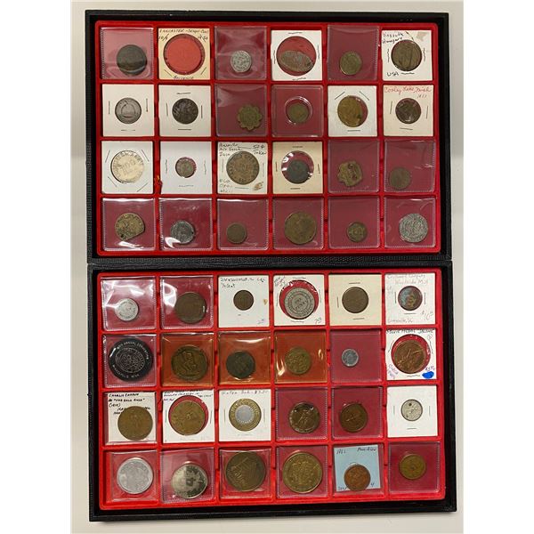 UNITED STATES: LOT of 77 tokens, medals and weights