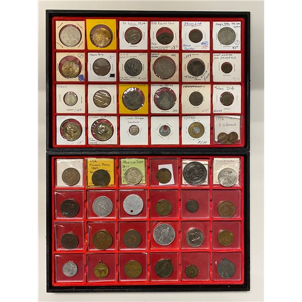 UNITED STATES: LOT of 49 tokens and medals