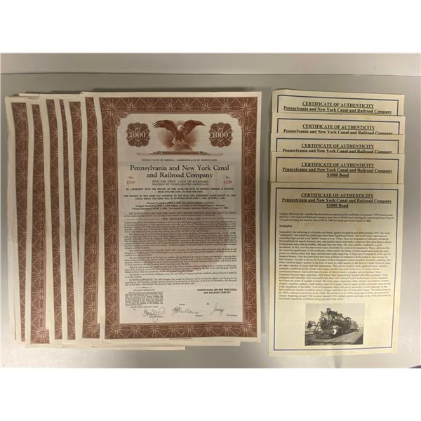 UNITED STATES: LOT of 9 bonds