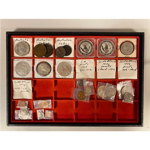 ASIA, AFRICA, AND AUSTRALIA: LOT of 27 coins